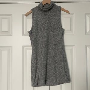 White House Black Market Sleeveless Grey Cowl Neck sleeveless Tunic